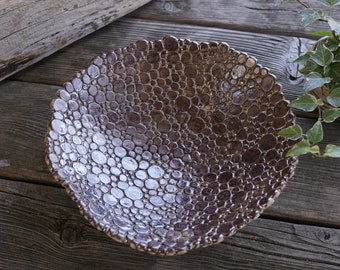 Keramikschale - rustikal glänzend - 23 cm