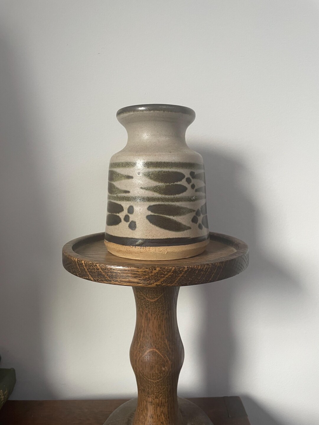 Vintage Mid Century Studio Pottery Hand Painted Vase- St Neots Pottery ...