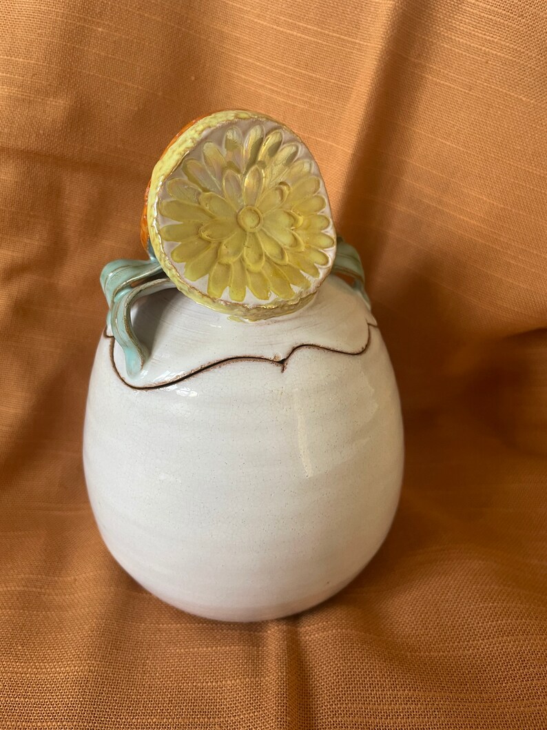 Vintage Studio Pottery Marmalade Jar by Marion Aldis of Zion Etsy