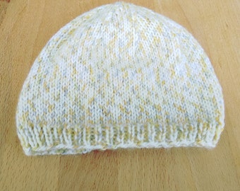 Wool hat birth baby knitted hand