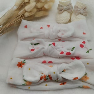 Baby double gauze tie headband