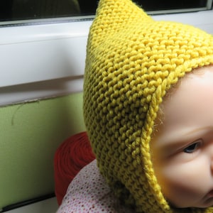 Hat crush wool baby elf / hand knitted / Merino wool OEKO TEX