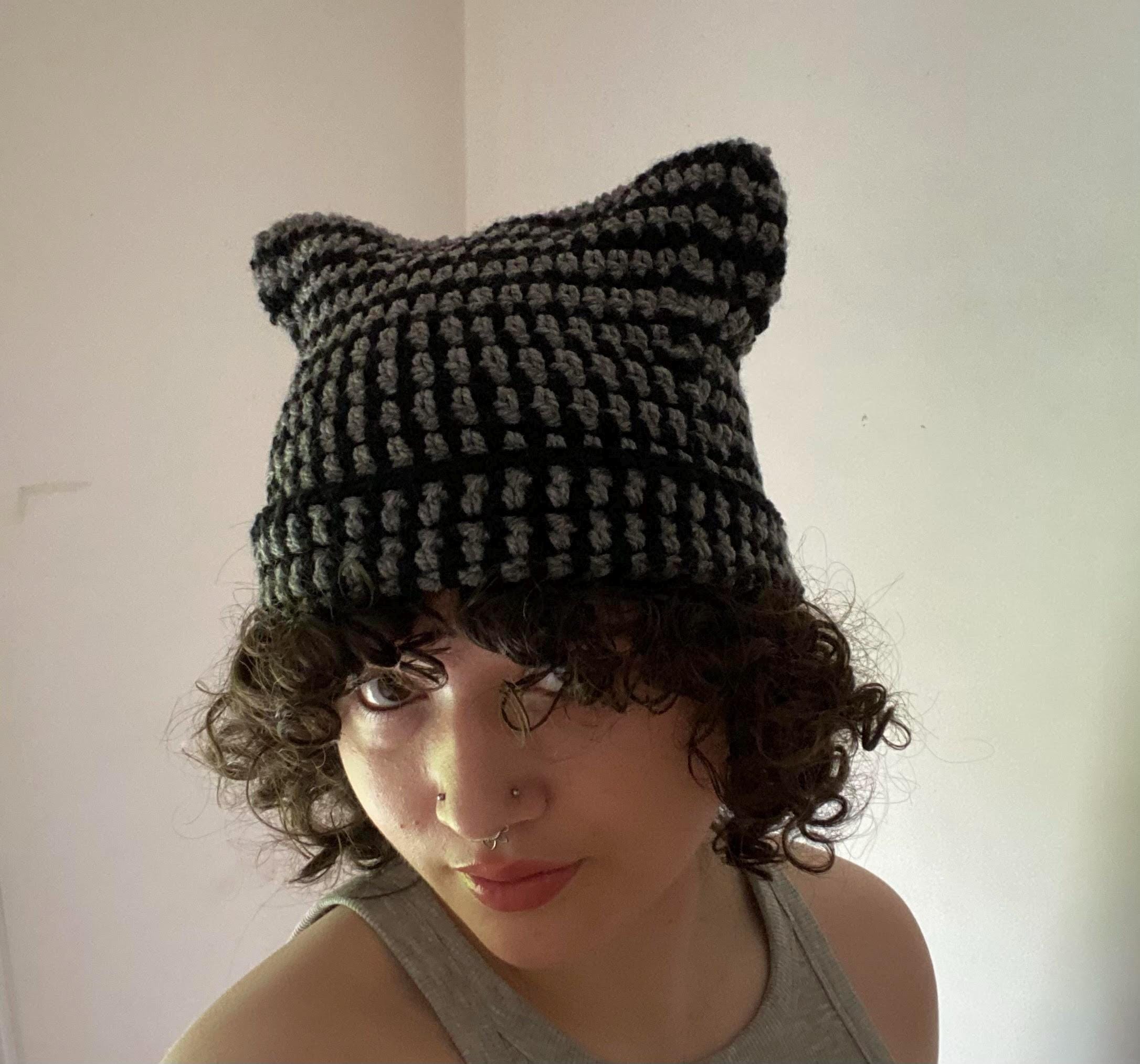 Lot De 2 Bonnets Beanie Avec Oreilles De Chat - Taille Unique Homme/femme, Tissu Extensible Chaud - Pour Hiver, Sport