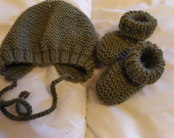 Beguin and baby wool slippers