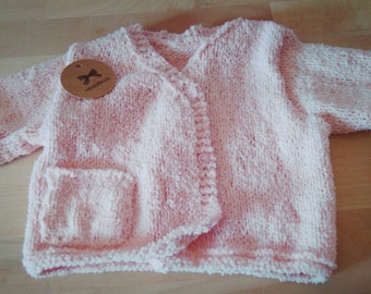 Gilet laine pour bébé tricoté main
