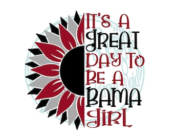 Bama Girl Sunflower SVG PNG: Alabama Tumbler Design (Digital Download)