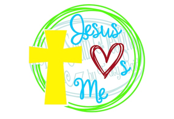 Jesus Loves Me SVG PNG: Religious Shirt Decal (Digital File)