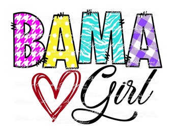 Bama Girl SVG: Diseño de camiseta de Alabama (Descarga digital)