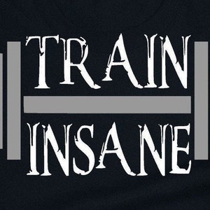 Train Insane SVG, gewichtheffen, trainingsublimatie, ontwerp fysieke trainer, spiershirt, train Insane of Remain the Same, CrossFit-svg