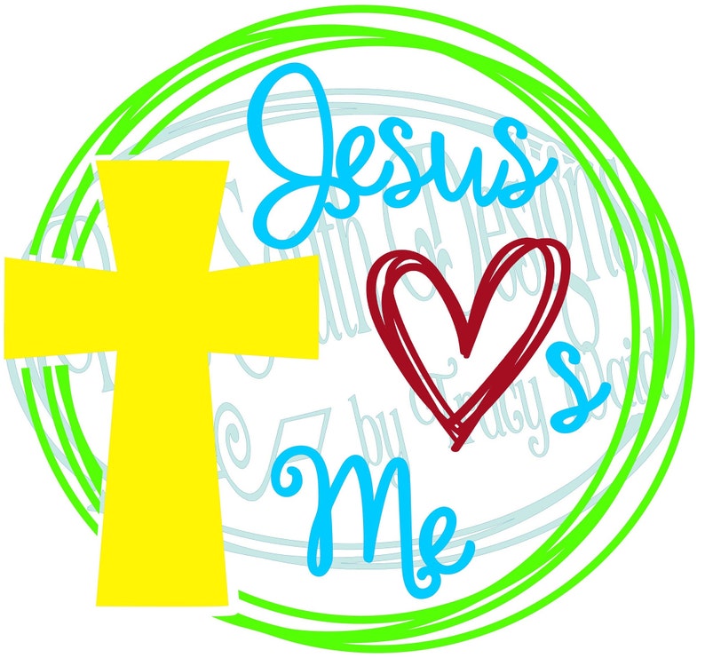 Jesus Loves Me SVG PNG: Religious Shirt Decal (Digital File) image 3