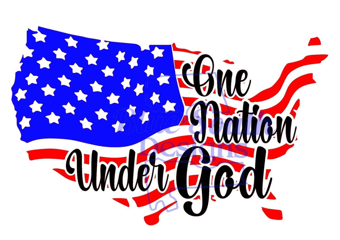 One Nation Under God svg png pdf jpg American flag svg | Etsy
