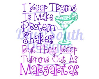 Protein Shakes to Margaritas SVG: Funny Kitchen Sign (Digital Download)