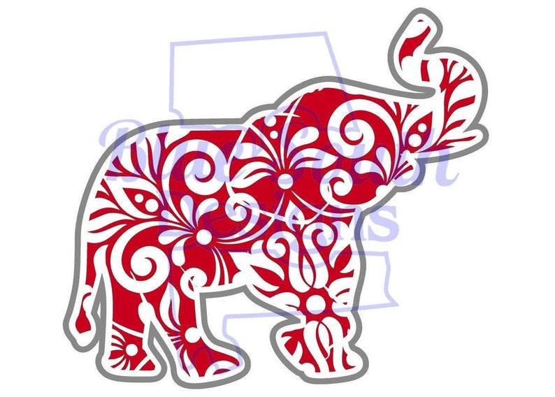 Download Paisley Elephant 2 svg png pdf jpg Cute Elephant design | Etsy