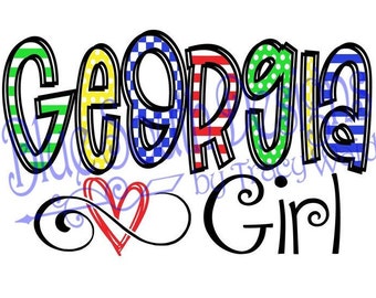 Georgia Girl SVG: Southern Women's T-Shirt Design (Digital Download)