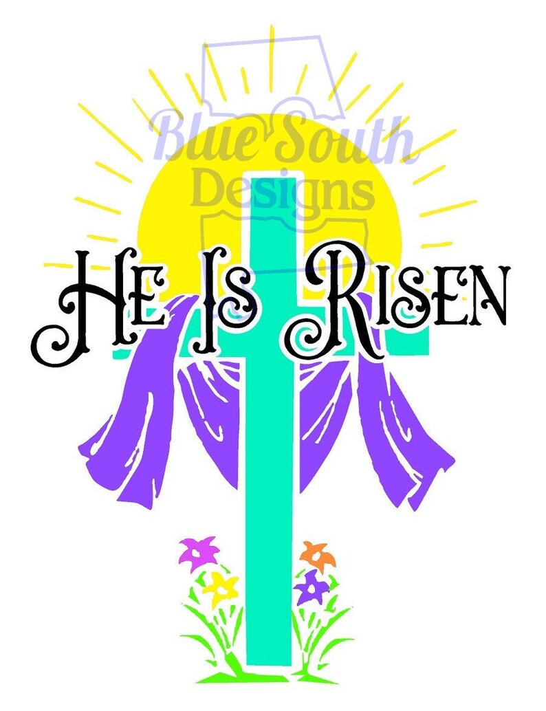 Download He Is Risen SVG Easter cut file Easter shirt design svg | Etsy