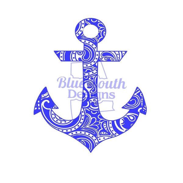 Paisley Anchor SVG, Cute Anchor Design, Unique Anchor SVG, Nautical Theme Ideas, Beach Shirt Designs svg, Nautical PNG, unique Sailing svg