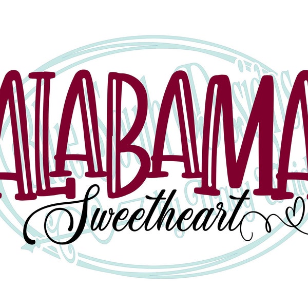Alabama Sweetheart Svg, Alabama Sweetheart Sublimation Png, Alabama Shirt Design, Alabama Tumbler, Bama Decal, Southern Girl, Southern Lady