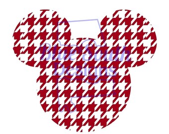 Houndstooth Mouse Head SVG, Unique Mouse Design, Digital Cut File, Orlando Vacation Shirt svg, Mouse Decal, Sublimation png