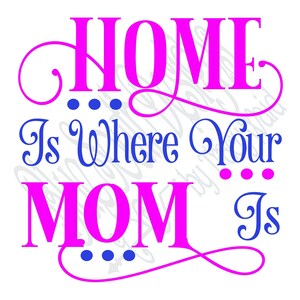 Home Is Where Your Mom is Svg, jpg, pdf, Home is where Your Mom is png, Mom Svg, Mom es Day Design, Mom Sign Svg, Home Sign Svg