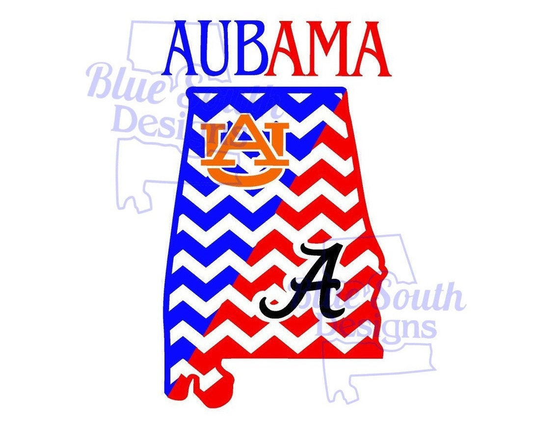 Download AuBama SVG Auburn/Alabama cut file A House divided svg | Etsy