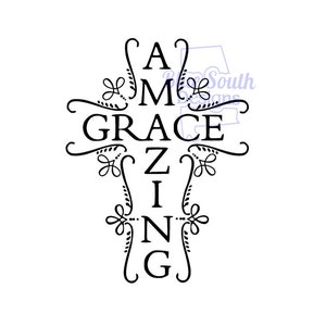 Amazing Grace 2, Amazing Grace svg, Christian shirt svg, Religious shirt designs, fancy cross svg, How sweet the sound, Amazing Grace Cross