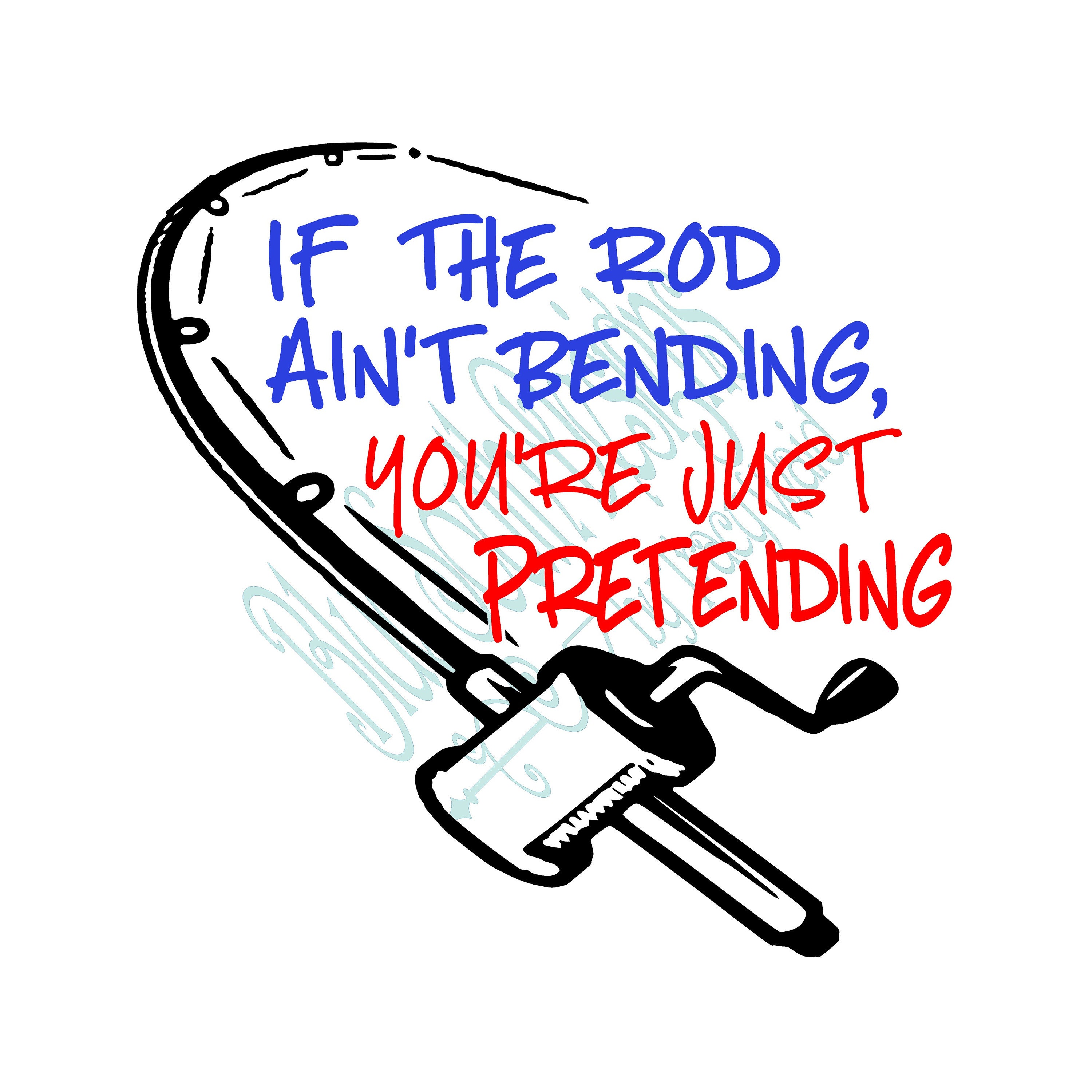 Bent Fishing Rod Drawing