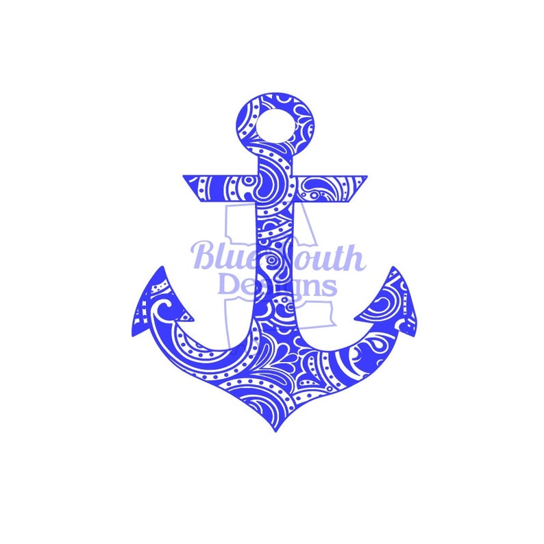 Download Paisley Anchor SVG Cute Anchor Design Unique Anchor SVG | Etsy