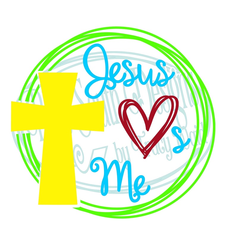 Jesus Loves Me SVG PNG: Religious Shirt Decal (Digital File) image 2