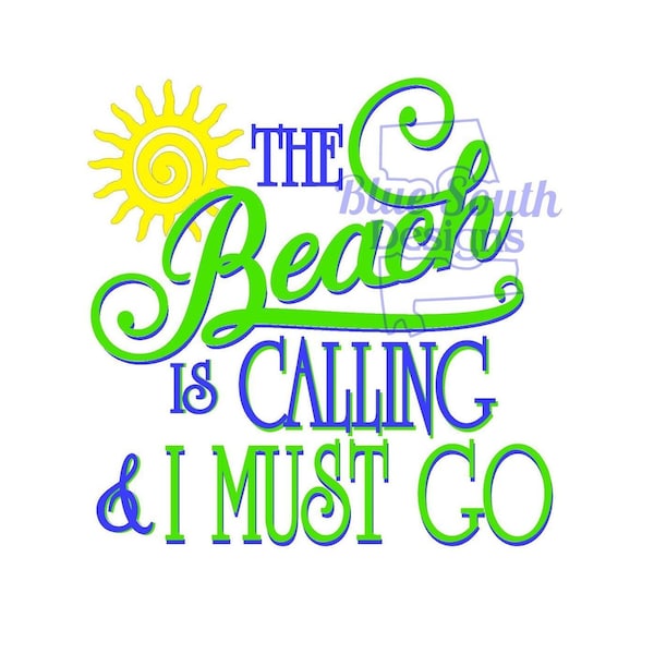 The Beach Is Calling And I Must Go SVG, The beach is calling png, Customize-able beach shirt, Beach Vacation Shirt, Digital svg,png,pdg,jpg