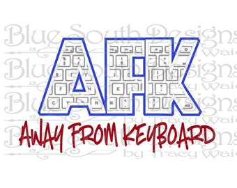 AFK Gaming SVG, Keyboard Letters, Gamer Decal (Digital File)