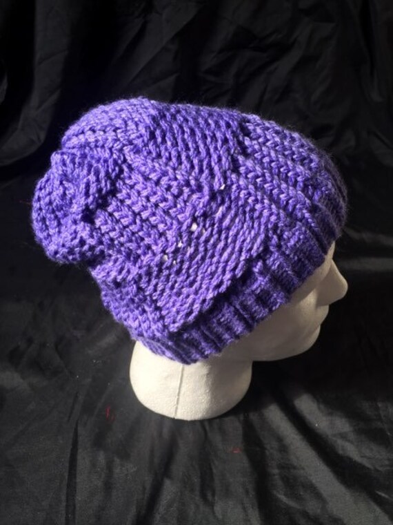 Purple Checker Beanie - 