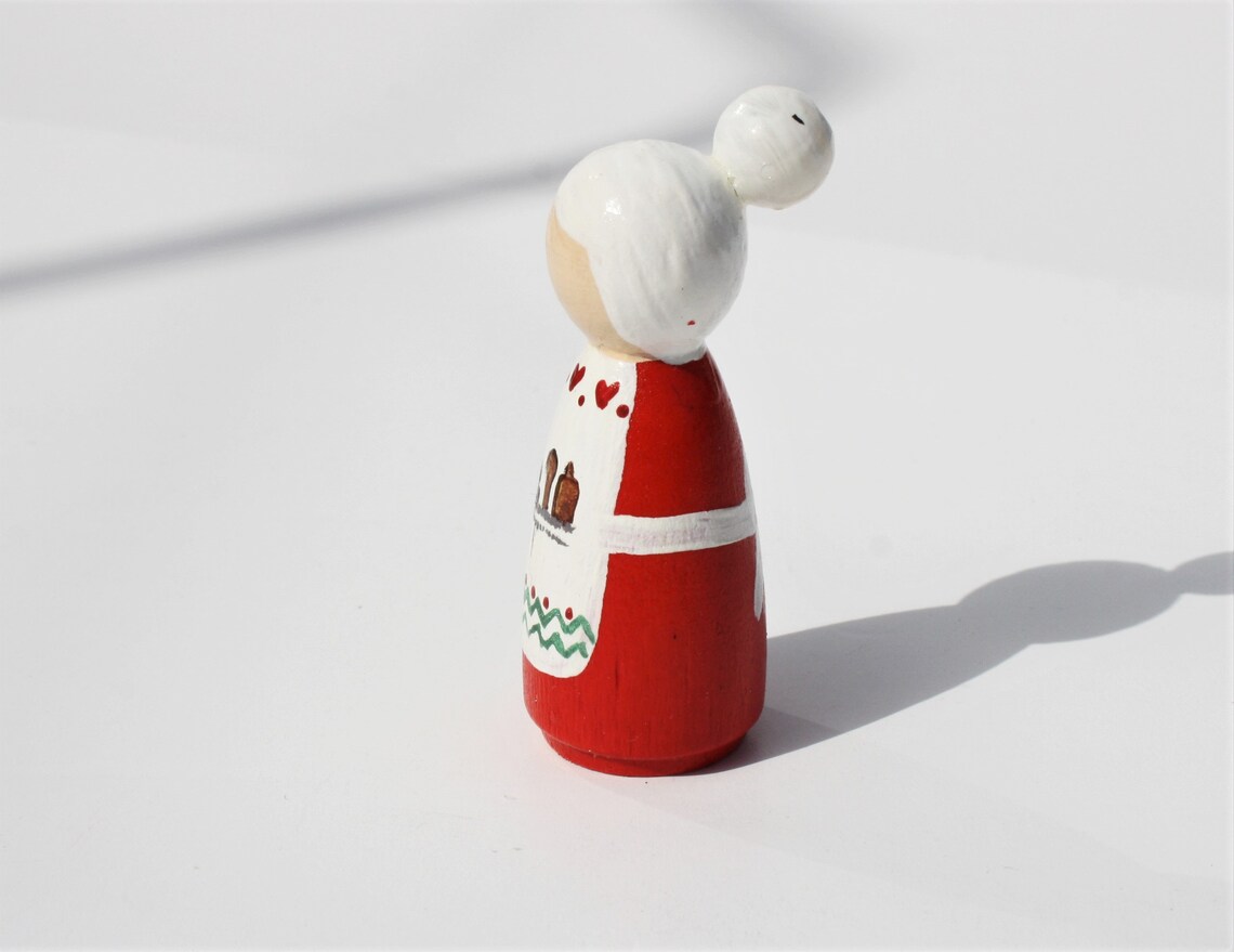 Noelle Mrs Santa Claus. Hand Painted Peg Doll Angel Etsy