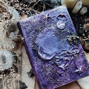 Heksendagboek Grimoiredagboek Boek der schaduwen Spellenboek Schetsboek Magisch boek Blanco dagboek Droomdagboek Hekserij-grimoire met maan