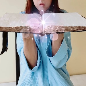 Aged wood grimoire Antique grimoire with lock Books for spells Book of Shadows Mystery grimoire Handmade notebook with lock Wood notebook