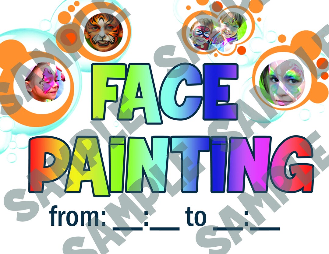 Face Painting Sign Etsy
