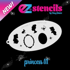 NEW: EZ Stencils - Princess III Stencil for Face Painting and Airbrush