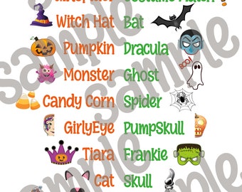 HALLOWEEN Face Painting Menu
