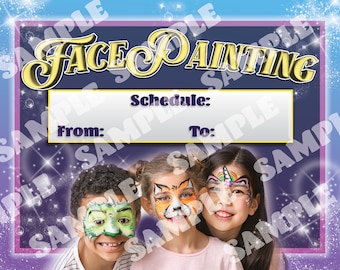 Face Painting Schedule Sign