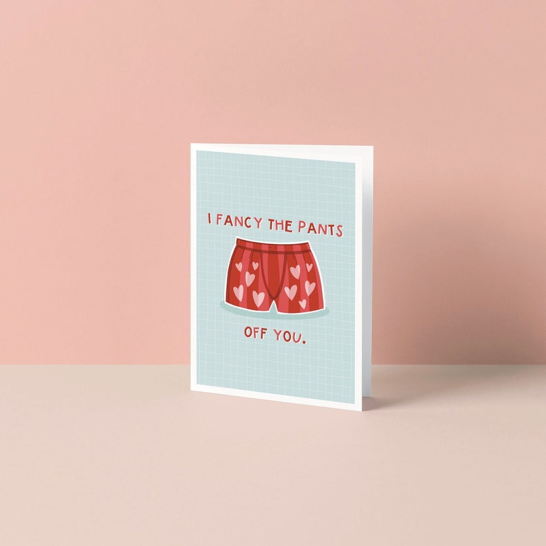 I Fancy the Pants off You, Cute Valentines Day Card, for Boyfriend, for