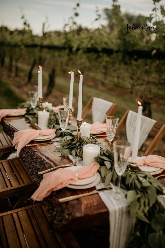 Rustic wedding table runners Clearance