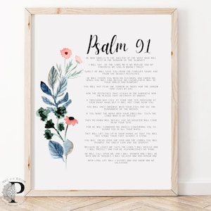 psalm 91 He who dwells wall art print ,  bible verse wall art scripture ,Printable Baptism Gift Nursery