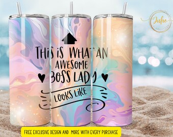 20 oz  boss lady  looks like  Tumbler Sublimation   Skinny Tumbler Designs | Sublimation Templates | 20oz Tumbler PNG | Digital Download
