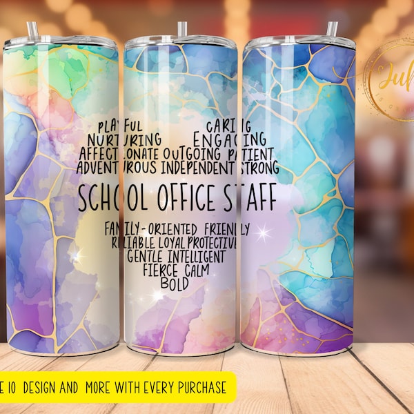 school office   staff tumbler wrap 3d    Skinny Tumbler Designs | Sublimation Templates | 20oz Tumbler PNG | office  gift Tumbler