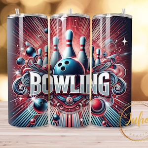 20 oz bowling tumbler Sublimation wraps | 20oz Tumbler PNG skinny tumbler   , bowling  mom tumbler