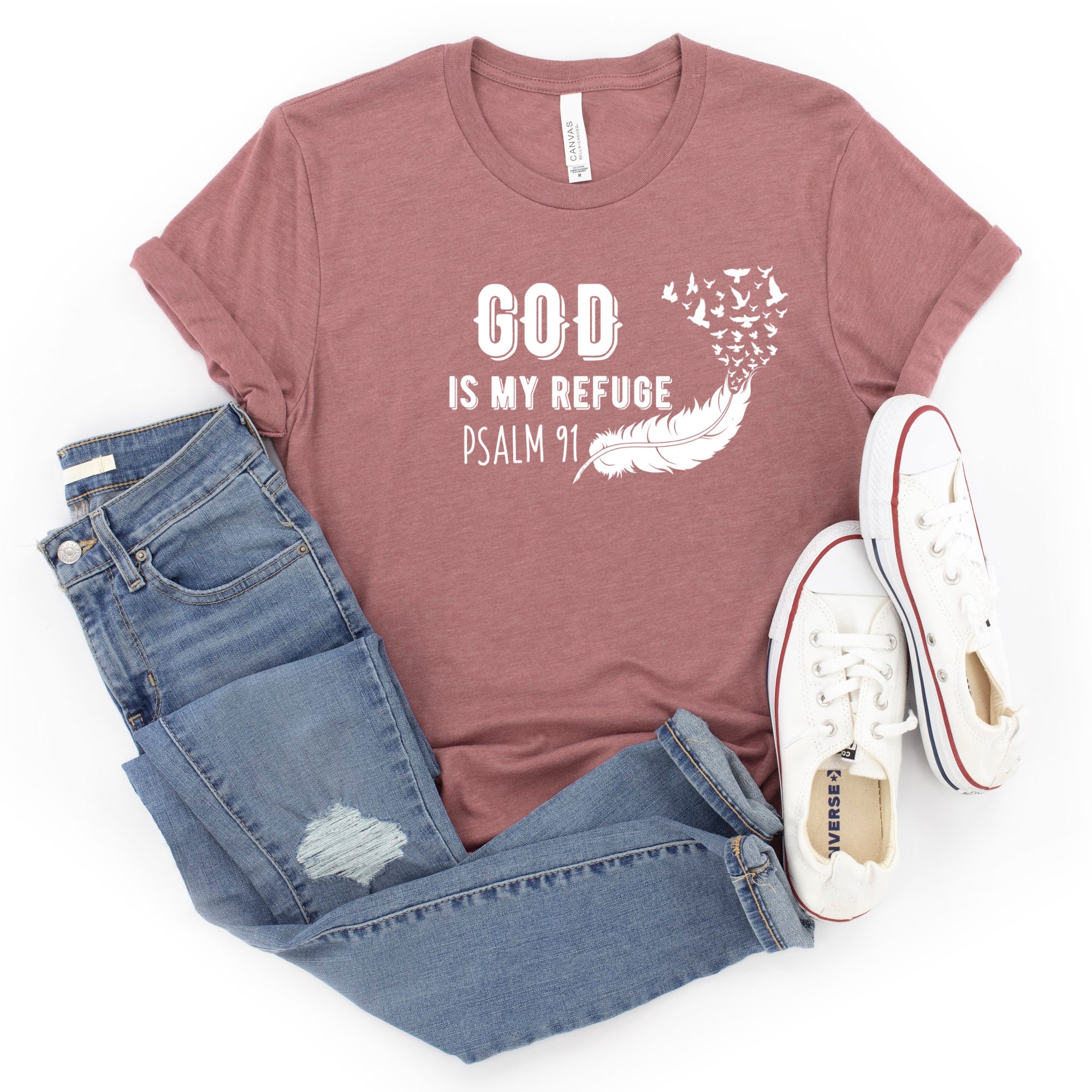 Psalm 91 tshirt christian gift bible tshirt | Etsy