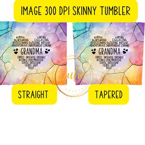 grandma heart tumbler Sublimation wraps | 20oz Tumbler PNG skinny tumbler digital download grandma gift ,png image 8