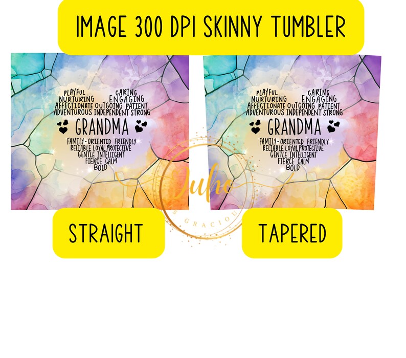 grandma heart tumbler Sublimation wraps | 20oz Tumbler PNG skinny tumbler digital download grandma gift ,png image 8