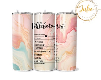 20 oz Phlebotomist  serving  tumbler wrap 3d    Skinny Tumbler Designs | Sublimation Templates | 20oz Tumbler PNG | Digital Download