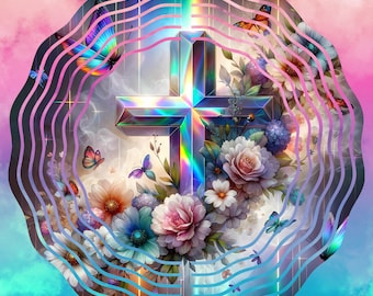 special cross  wind spinner ,  christian  wind spinner sublimation design PNG, instant download Sublimation Design