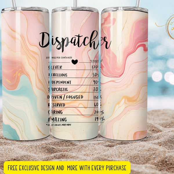 dispatcher serving    tumbler Sublimation wraps | 20oz Tumbler PNG skinny tumbler digital download dispatcher  appreciation gift